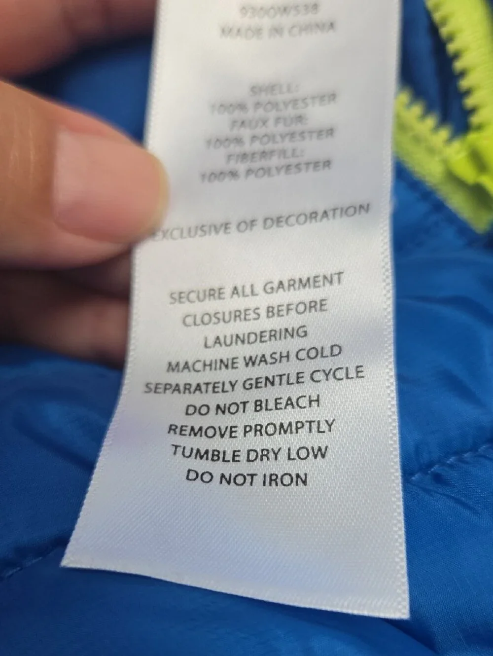 Eddie Bauer (Reversable) Blue & Navy Hooded Puffer Jacket with Neon Accents.